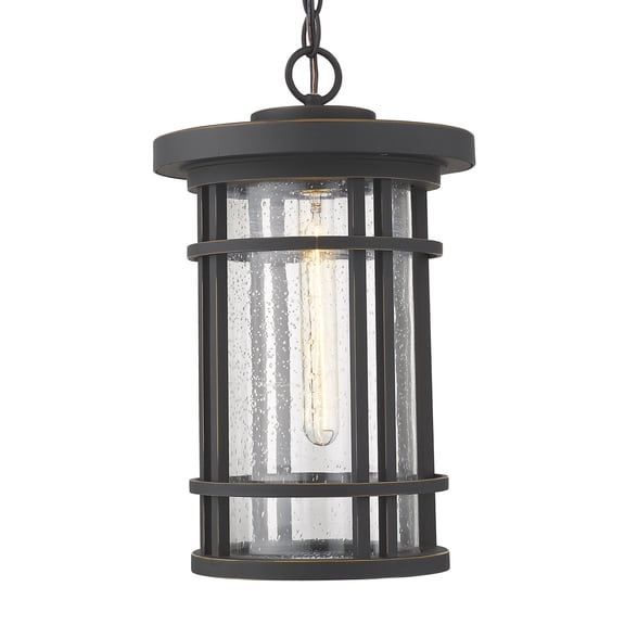 1 Light Outdoor Chain Mount Lantern In Craftsman Style 10 Inches Wide By 16.25 Inches High-Oil Rubbed Bronze Finish Z-Lite 570Chb-Orb