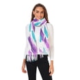 thumbnail image 2 of FORMRS Womens Scarf Winter Soft Long Big Warm Shawls Wrap Tassel Scarves, Purple Drawing, 2 of 9