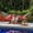 Burgundy, variant on 12 Ft Double Quilted Fabric Hammock With Spreader Bar And Detachableow 2 Person For Outdoor Patioyard Poolside 450lbs Weight Capacity