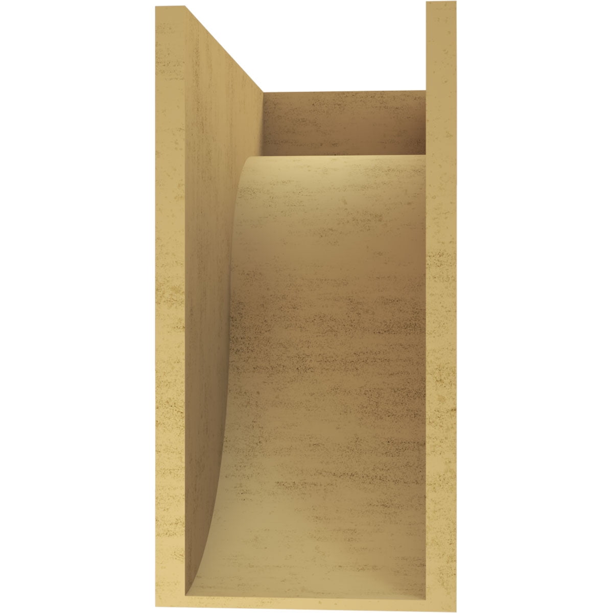 10"W x 20"D x 20"H Classic Del Monte Rough Cedar Woodgrain TimberThane Corbel, Primed Tan