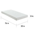 Twin Size Vinyl Protective Bed Mattress Cover, Waterproof, Fitted & Allergy Relief White