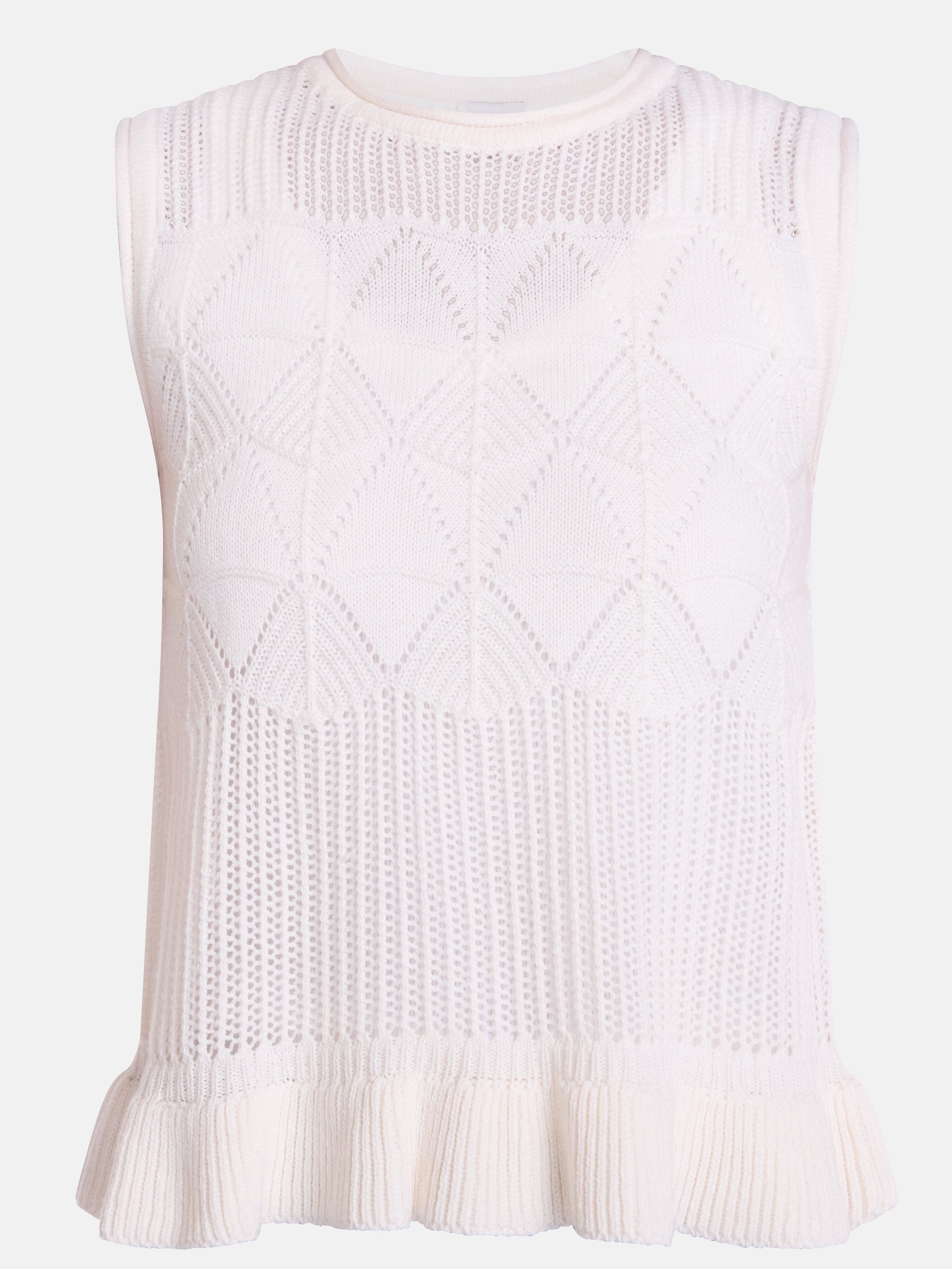 Scenario Women's Texture Peplum Tank Sweater, Lightweight, Sizes XS-XXXL