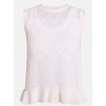 thumbnail image 6 of Scenario Women's Texture Peplum Tank Sweater, Lightweight, Sizes XS-XXXL, 6 of 6