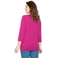 thumbnail image 4 of Turtle Bay New York Women's Classic Comfort Fit 3/4 Sleeve length Crew Neck Jersey Knit T-Shirt, 4 of 10
