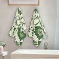 thumbnail image 2 of Yayeee Hand Towels for Bathroom Set of 2 Quick Dry Super Absorbent Soft Hand Shower Towels, 28" x 14", Green Floral, 2 of 8