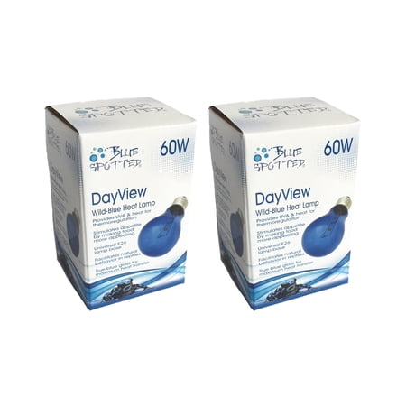 2 Pack DayView Wild-Blue 60 Watt Heat Lamp
