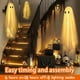 thumbnail image 4 of Decoración colgante de fantasma para Halloween | Lámpara colgante con control remoto y temporizador | Tela gruesa resistente a las arrugas, decoración espeluznante para exteriores, porche, patio,, 4 of 7