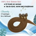 thumbnail image 2 of MY-LADY 50S 1G Remy Micro Beads Hair Extensions Human Hair Thick Invisible Nano Beads Micro Link Hairpiece 22inch #06 Light Brown, 2 of 8