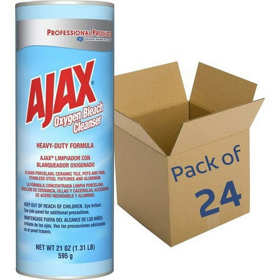 AJAX Oxygen Bleach Cleanser - Powder - 21 oz (1.31 lb) - Pleasant Scent - 24 / Carton - Blue | Bundle of 10 Cartons