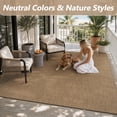 thumbnail image 5 of SIXHOME Outdoor Rugs 8'x10' Patio Rug Farmhouse Indoor Outdoor Rugs Polypropylene Washable Non Shedding, Easy Clean, Waterproof, Durable Outdoor Carpet for Porch Balcony Deck Neutral Brown, 5 of 8
