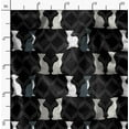 thumbnail image 2 of Soimoi Tissu en Rayonne Noir Motif Trèfle Chat Animal Imprimés au Mètre 42 Pouces de Large, 2 of 6