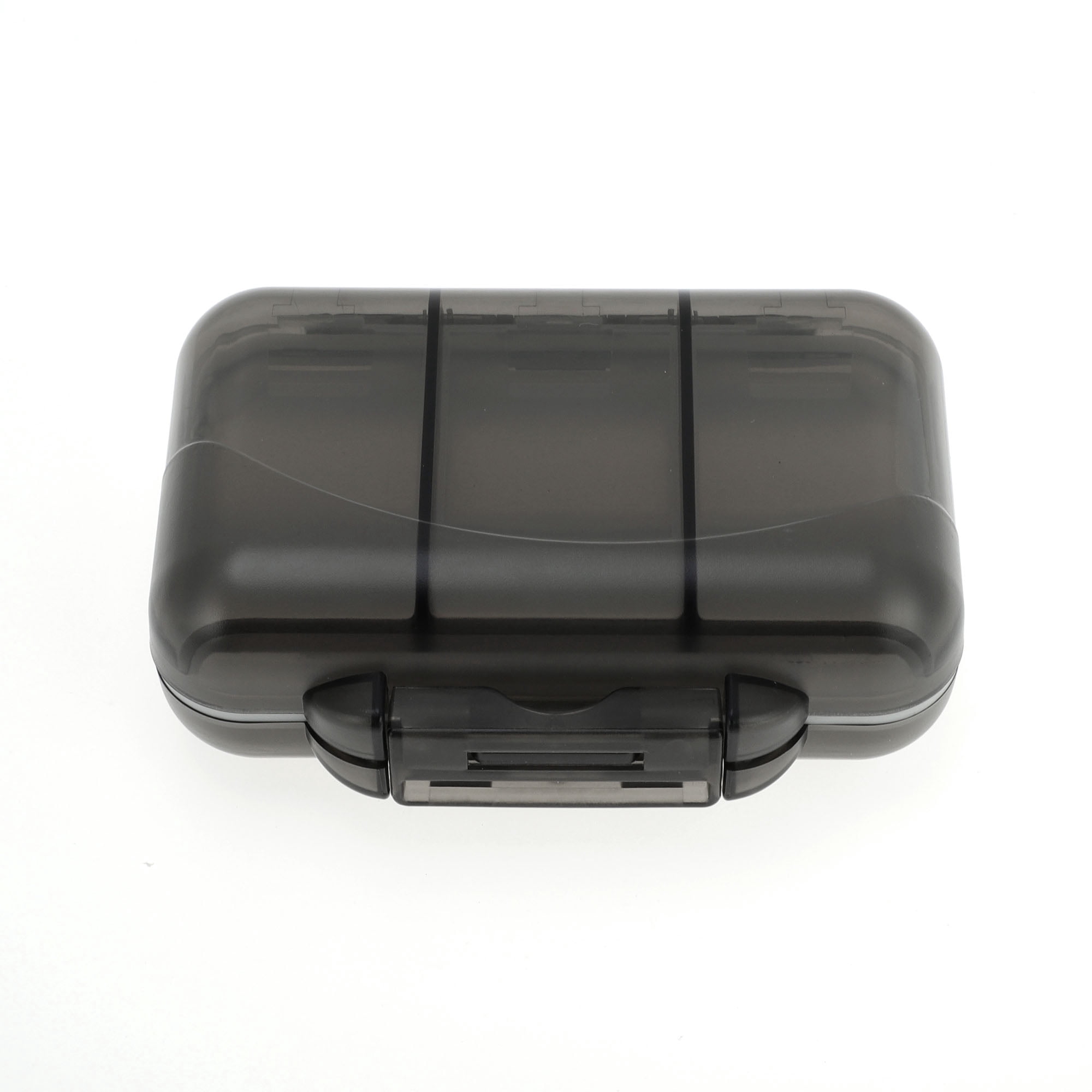 Unique Bargains 7 Grids Double Layers Portable Pill Box 1 Pc Gray