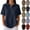 #03 Navy, variant on Collared Polo Shirt for Women Waffle Knit Short Sleeve Tops Button Placket Soft Breathable Comfortable Casual Shirts for Vacation, #03 Black, M