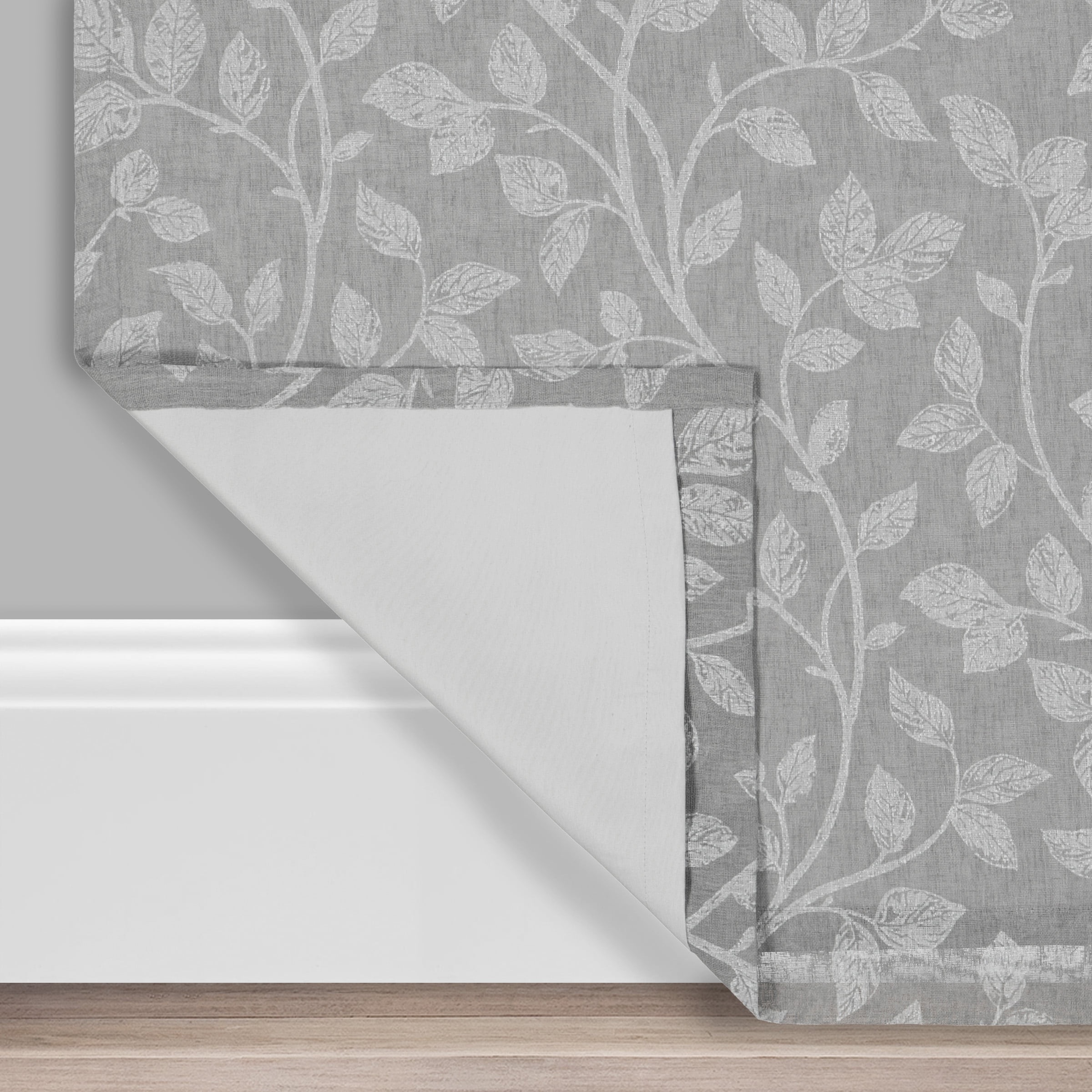 Eclipse Nora Botanical Print Absolute Zero Blackout Window Panel