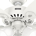 thumbnail image 2 of Hunter 52 inch Indoor Ceiling Fan with LED Lights - White Ceiling Fan with Pull Chain, For Bedroom or Living Room, Standard Mount, No Remote, 5 Blades, Includes Bulbs - Builder 52730, Fresh White, 2 of 17