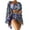 Blue, variant on Njoeus Women's Hawaiian 3 Piece Outfits Swimsuit Set Floral Cardigans Beach Cover Up Crop Top Shorts Bathing Suits Summer Swimwear