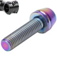 thumbnail image 1 of AMONIDA Stem Screws, Oval Head Workmanship Titanium Alloy Stem Screw For Bicycle Bicycle Disc Brake Clamp Set Screw Bike Handlebar Stem Screws Road Bike, 1 of 8