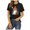 AB155 Black, variant on Halloween Short Sleeve T Shirts For Womens Pumpkin Ghost Print Crewneck Graphic Tops Stylish Fit Ladies Halloween Theme Party Tees Shirts Orange Size Xl