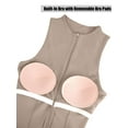 thumbnail image 5 of PULLIMORE Women's Athletic Tank Dress with Built-In Bra - Moisture-Wicking Golf/Tennis Dress(Khaki), 5 of 7