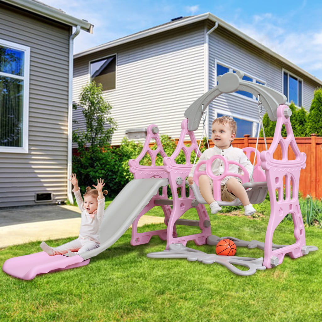 Apply For Indoor And Backyard Baskets Details about   Toddler Mountaineering And Swing Set 
