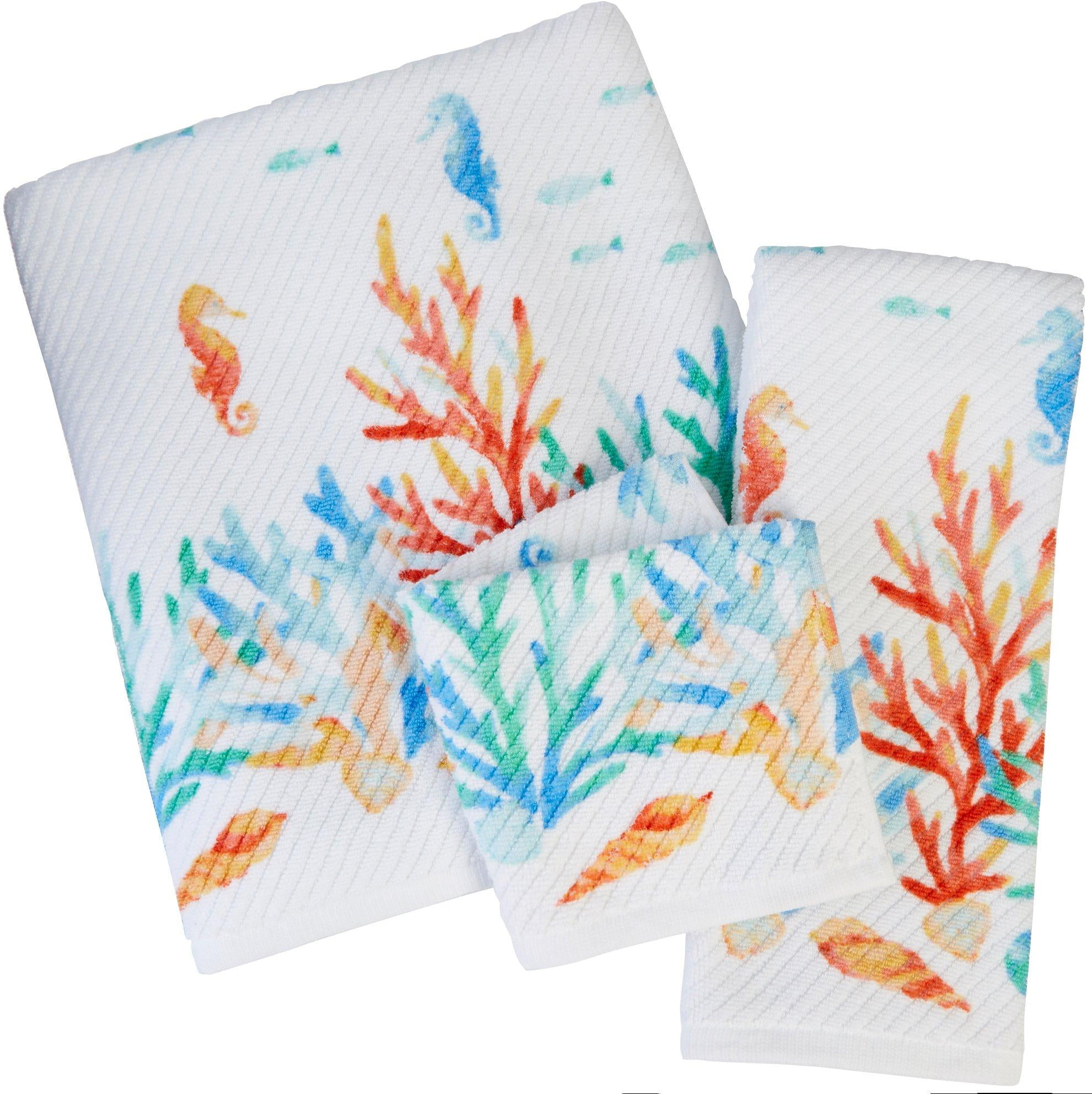 Coastal Home Coastline Fish Print Bath Towel Collection Bath Towel