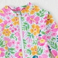 thumbnail image 7 of CAICJ98 Girl Long Sleeve Swimsuits One Piece Rash Guard Bathing Suits for Girls Floral UPF 50+ Zipper Swimwear (Yellow,4-5 Years), 7 of 7