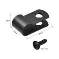 thumbnail image 2 of 6.4mm Nylon R Type Cable Clip Wire Clamp with Screws Black 50 Pieces, 2 of 5