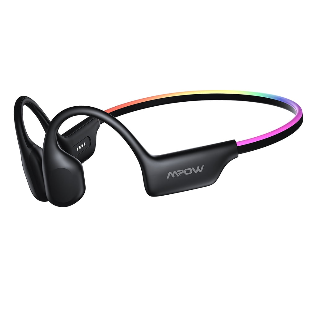 MPOW Bone Conduction Swimming Headphones IPX8 Waterproof, 32GB MP3 Underwater Mode, Bluetooth 6.0 Open-Ear Earbuds, LED Safety Light, 10H Playtime, Magnetic Charging
