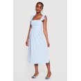 thumbnail image 2 of Women's Tiered Ruffle Sleeve Lace Up Back Midi Dress, 2 of 3