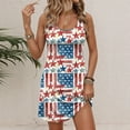 thumbnail image 2 of Tshirt Dress, American Flag Casual Tank Sundress With Pockets 4Th Of July Boho Beach T-Shirts Round Neck Dresses Black Sweater Sequin Dress For Women Plus Dresses Casual (XL, Sky Blue) ZMTing, 2 of 5