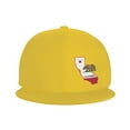 thumbnail image 2 of ZICANCN California Bear Flag Map Baseball Caps, Trucker Hats for Men And Women, Adjustable Breathable Flat Caps, Yellow, 2 of 8