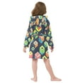 thumbnail image 7 of FORMRS Niños Bathrobe Unisex Hooded Robe Soft Plush Pajamas Sleepwear, Size 7-9T, Green Cubes, 7 of 7