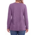 thumbnail image 4 of MOSHU 3 Pack T Shirts for Women Crew Neck Plus Size Women Shirts Long Sleeve Tees Casual Basic Fall Tops, 4 of 9