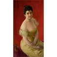 thumbnail image 2 of Józef Męcina-Krzesz 15x24 Black Ornate Framed Double Matted Museum Art Print Titled: Portrait of a Lady (C. 1880-C. 1890), 2 of 5