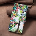 thumbnail image 4 of Leather For Apple iPhone 17e / 16e 6.1-inch Wallet Case Butterflys&Flowers, With Card Holder,Wristband,Magnetic Clasp Kickstand Folio Cover,Color-7,For iPhone 17e / 16e, 4 of 9