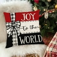 thumbnail image 4 of Tarmeek Christmas Pillow Covers 18x18 Inch Set of 4 Christmas Decorations, Seasonal Winter Xmas Holiday Decor Throw Pillow Covers for Home Decor Christmas Decorations Indoor, 4 of 9