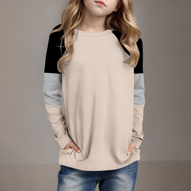 Cowsor Chandail à Manches Longues à Col Rond pour Enfants – Mélange de Coton Doux, Unisexe (4-14 Ans)