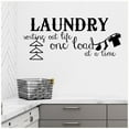 thumbnail image 3 of Laundry Sorting Out Life One Load at a Time Vinyl Lettering Wall Decal Sticker Laundry Room Decals Quotes - Size: 16"H x 38"L - Color: Black, 3 of 6