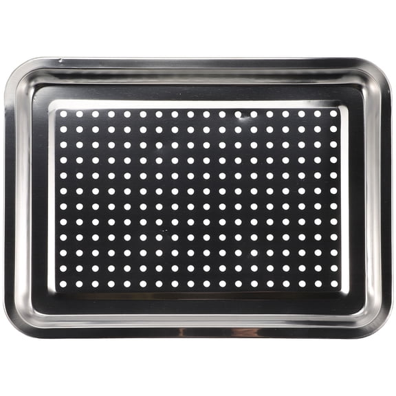 OFFIGAM Household Barbecue Pan Grilling Tray Silver 1Pack