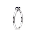 thumbnail image 2 of 2/5 Carat (Ctw) Lab-Created Blue Sapphire & Diamond Ring in Sterling Silver for Women, 2 of 4