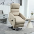 thumbnail image 7 of GVN Electric Recliner Sofa,Power Lift Chair, Electric Lift Recliner Chair with Remote Control, Side Pockets, Beige, 7 of 7