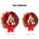 thumbnail image 3 of Corona de puerta de Navidad Coronas de Navidad para puerta de entrada con bolas de adorno rojo Retra Abanopi 30cm, 3 of 5