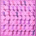 thumbnail image 1 of Ahgly Company Indoor Square Abstract Pink Modern Area Rugs, 4' Square, 1 of 4