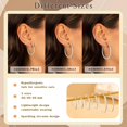 thumbnail image 4 of VEEDOFA Silver Hoop Earrings for Women,S925 Silver Plated Lightweight 20/30/40mm Hoops ﻿, 4 of 7