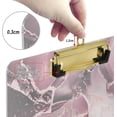 thumbnail image 4 of 12.5"x9" Pink Marble Texture Clipboards, Standard A4 Letter Size Nursing Clipboard with Low Profile Metal Clip Decorative Clip Board for Office Supplies,Gold, 4 of 7