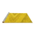 thumbnail image 2 of Ahgly Company Machine Washable Indoor Square Abstract Yellow Contemporary Area Rugs, 4' Square, 2 of 4