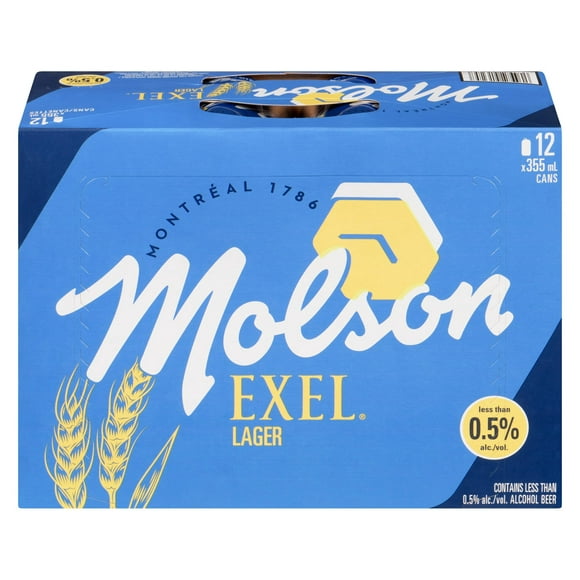 Molson Exel 0.5 % Non Alcohol Beer, Molson Exel Beer 12x355ml