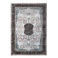 thumbnail image 2 of BNM Distressed Medallion Washable Indoor Area Rug, 5' x 7', Cream, 2 of 11