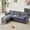 Dark Gray, variant on JUSTLET Modular Sectional Sofa, L Shaped Corduroy Sofa Couch, Modular Sectionals with Ottomans, 4 Seat Sofa Couch with Chaise for Living Room Bedroom, Navy