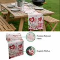 thumbnail image 5 of Pink Valentine's Day Table Runner - 108 Inch Long, Kitchen Dining Table Runner Dresser Scarves, Spring Floral Romance Love Heart Roses Farmhouse Decor for Coffee Tables Wedding Party Banquet, 5 of 8